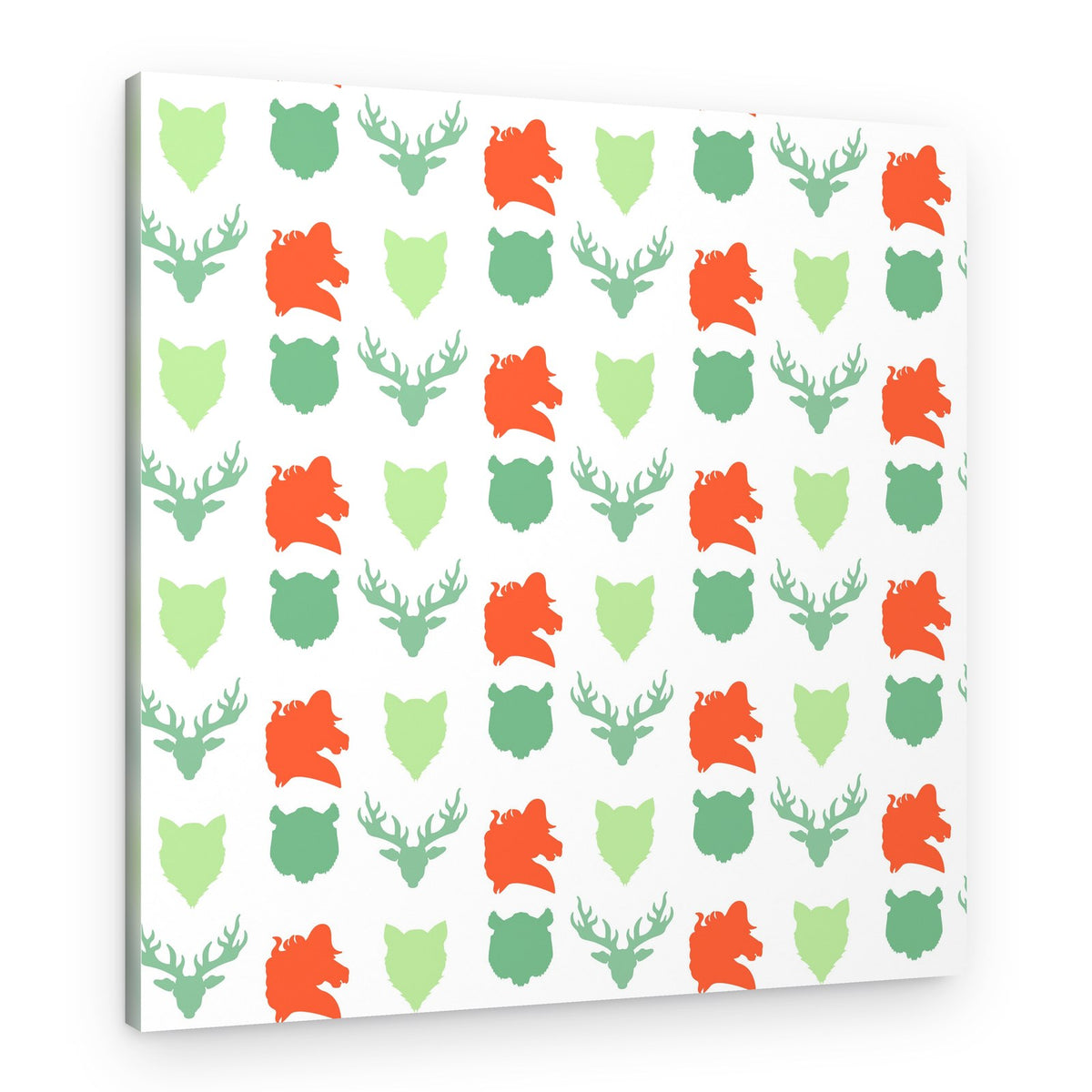 Woodland Animal Silhouettes – Canvas Print