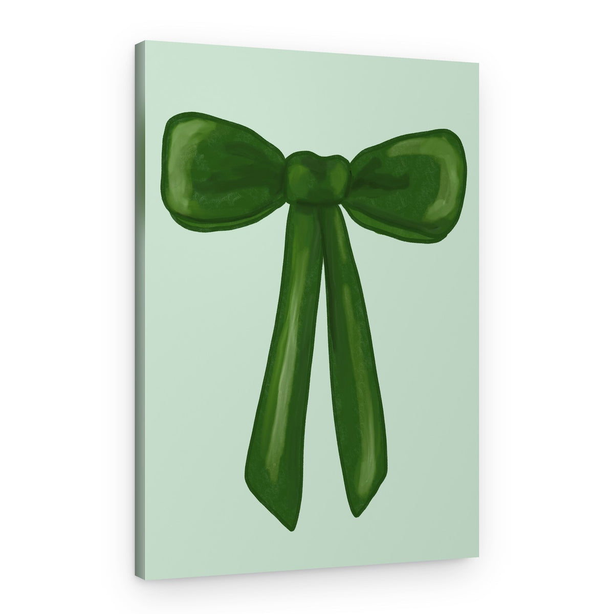 Emerald Ribbon Charm – Canvas Print