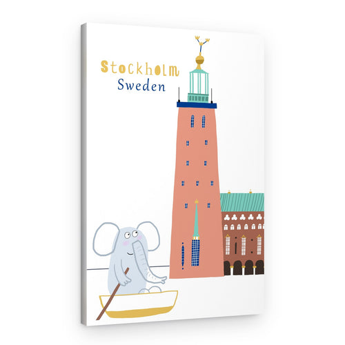 "LANDMARK25" City Hall, Stockholm – Canvas Print
