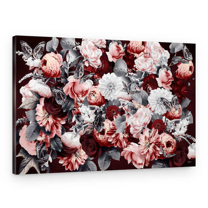 Dark Floral Bouquet – Canvas Print