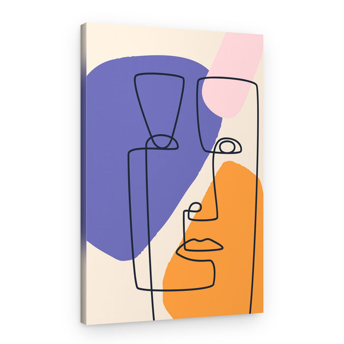 Abstract Line Art Face – Canvas Print