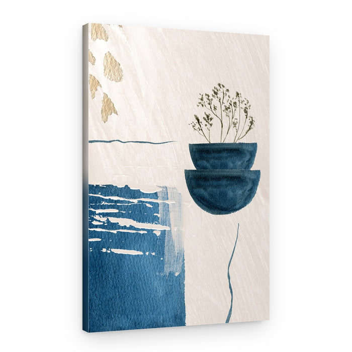 Abstract Blue Botanicals – Canvas Print
