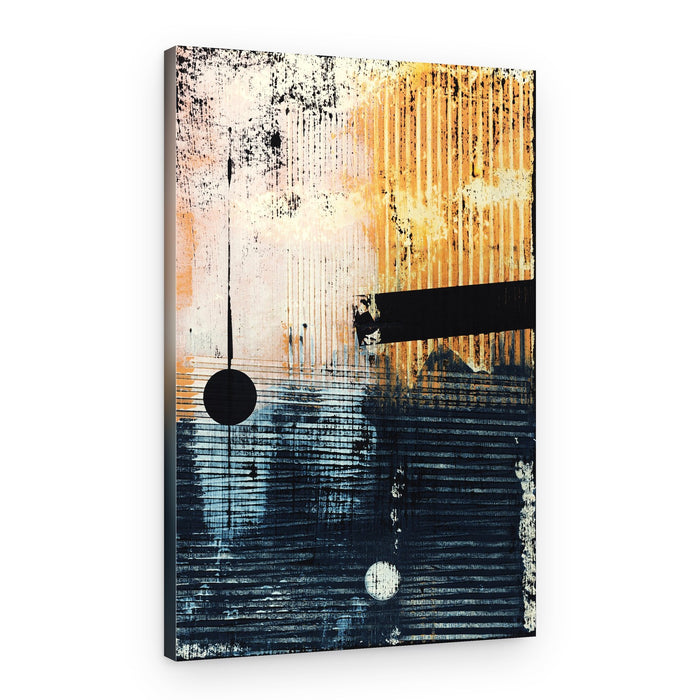 Industrial Geometric Contrast – Canvas Print