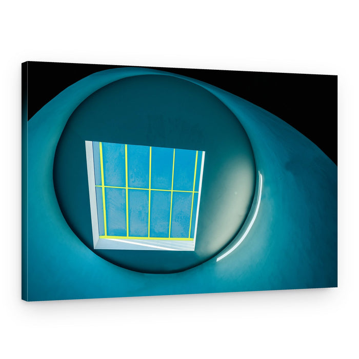 Modern Blue Geometry – Canvas Print