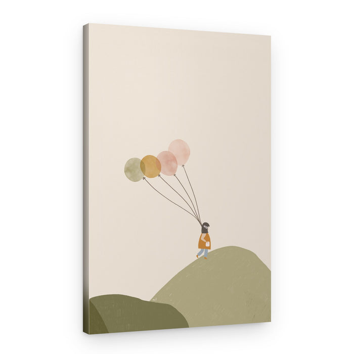 Little Girl Balloons – Canvas Print