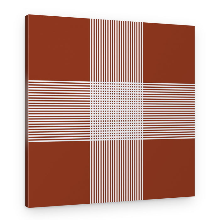 Brown Geometric Grid – Canvas Print