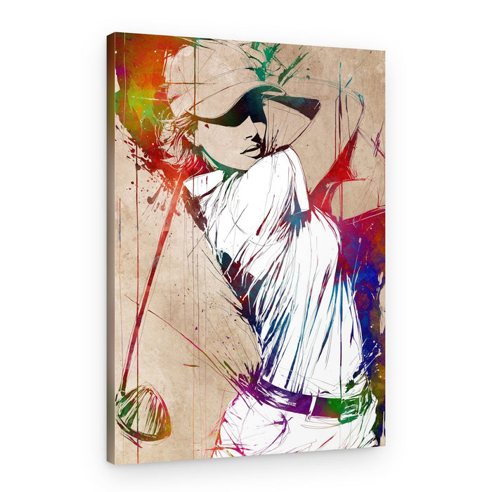 Vibrant Golf Action – Canvas Print