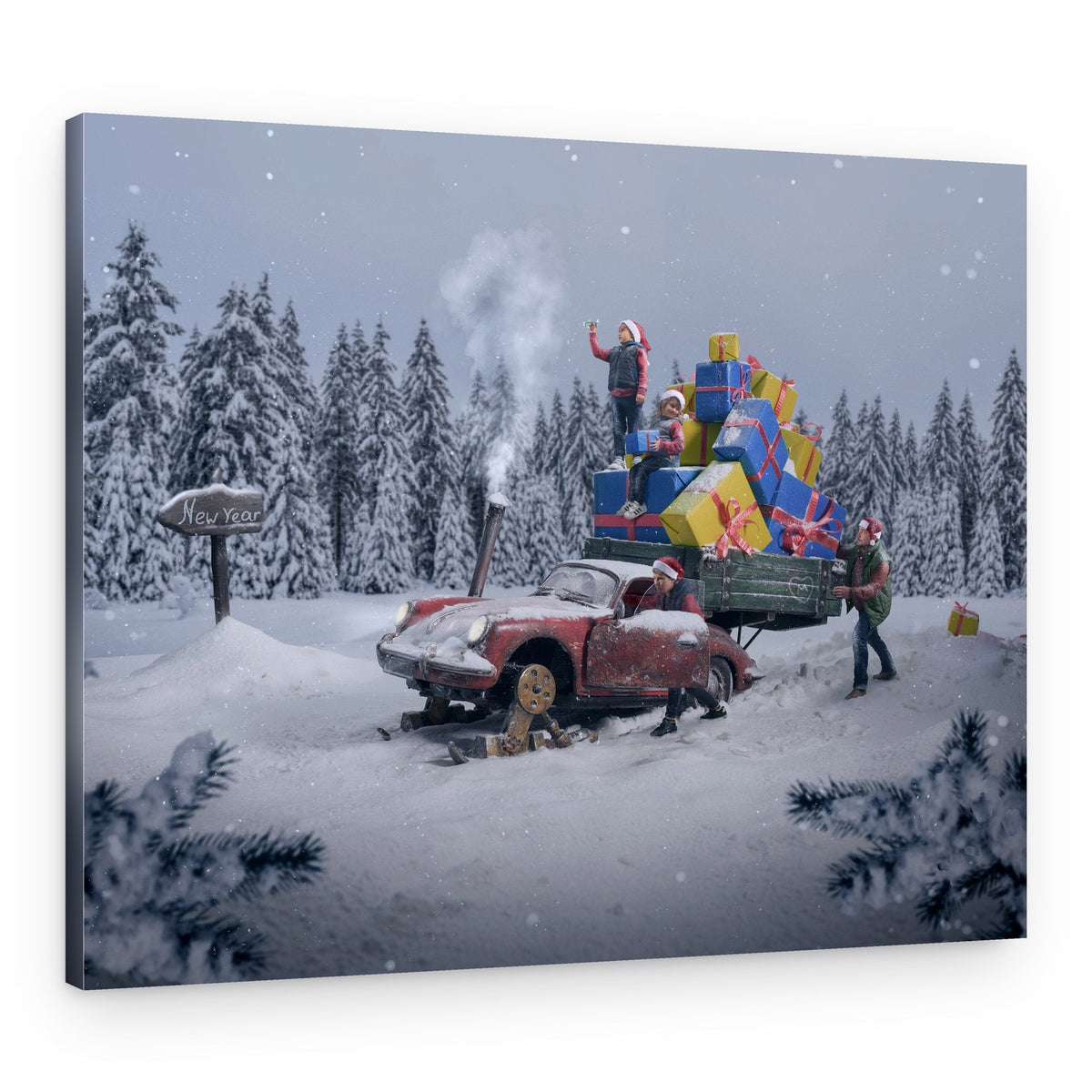 New Year Winter Journey – Canvas Print