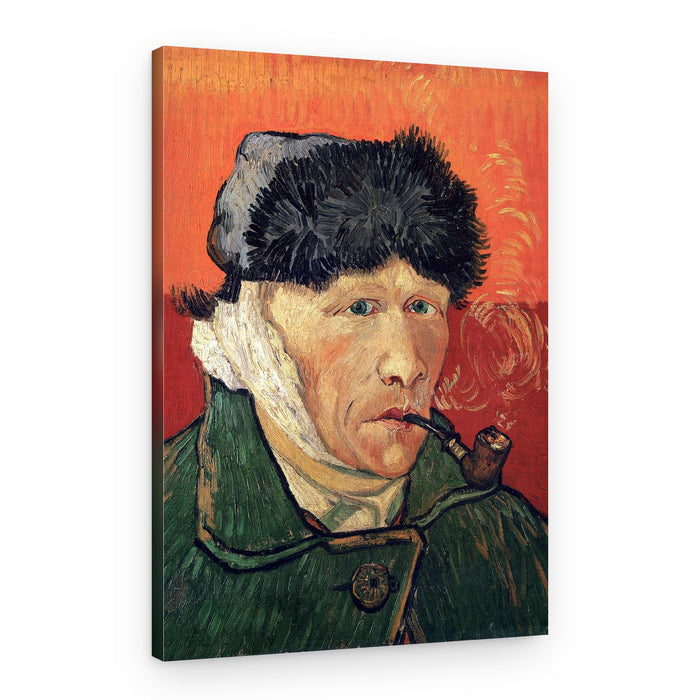 Vincent Van Gogh's Self Portrait With Bandaged Ear and Pipe (1889) – Canvas Print