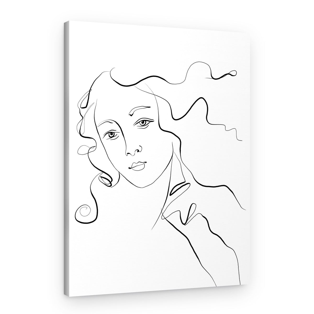 Minimalist Female Portrait – Canvas Print
