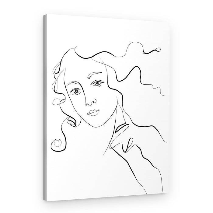 Minimalist Female Portrait – Canvas Print