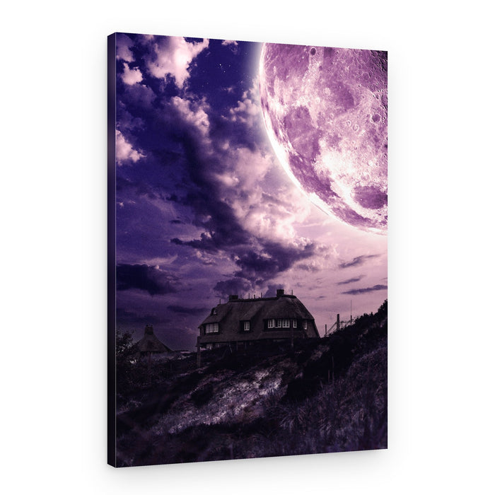 House Under Purple Moon – Canvas Print