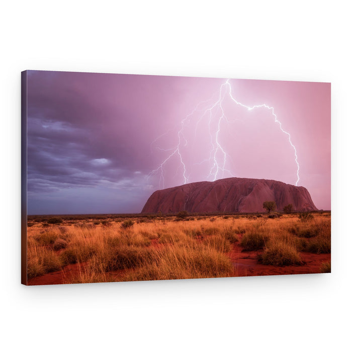 Uluru Lightning Storm – Canvas Print
