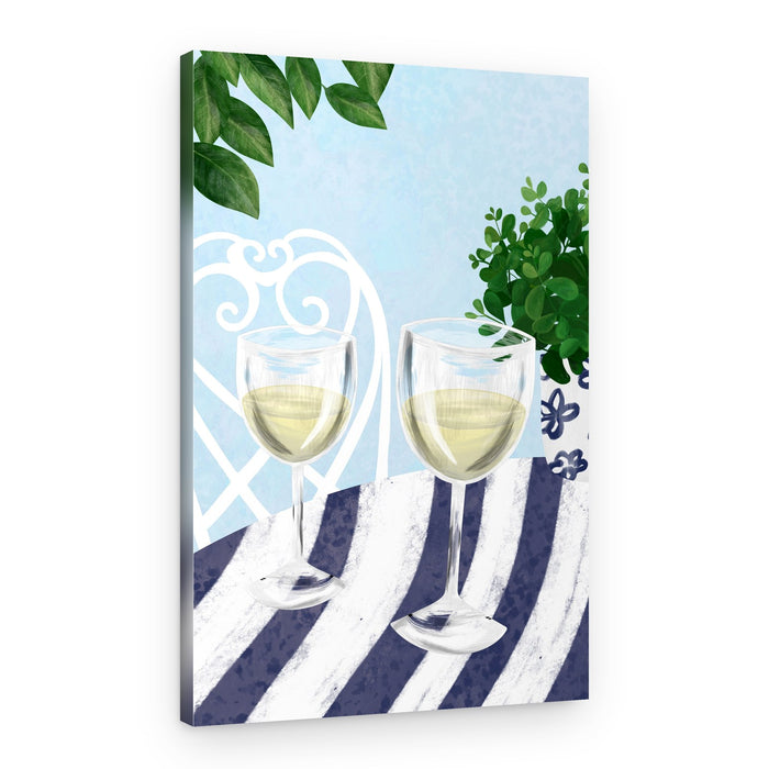 Al Fresco Wine Moment – Canvas Print
