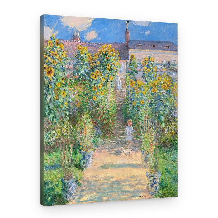 The Artist's Garden At Vétheuil (1881) By Claude Monet – Canvas Print