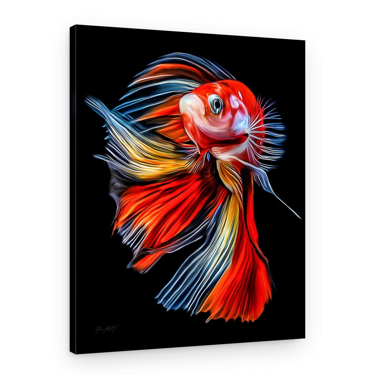 Vibrant Betta Fish – Canvas Print