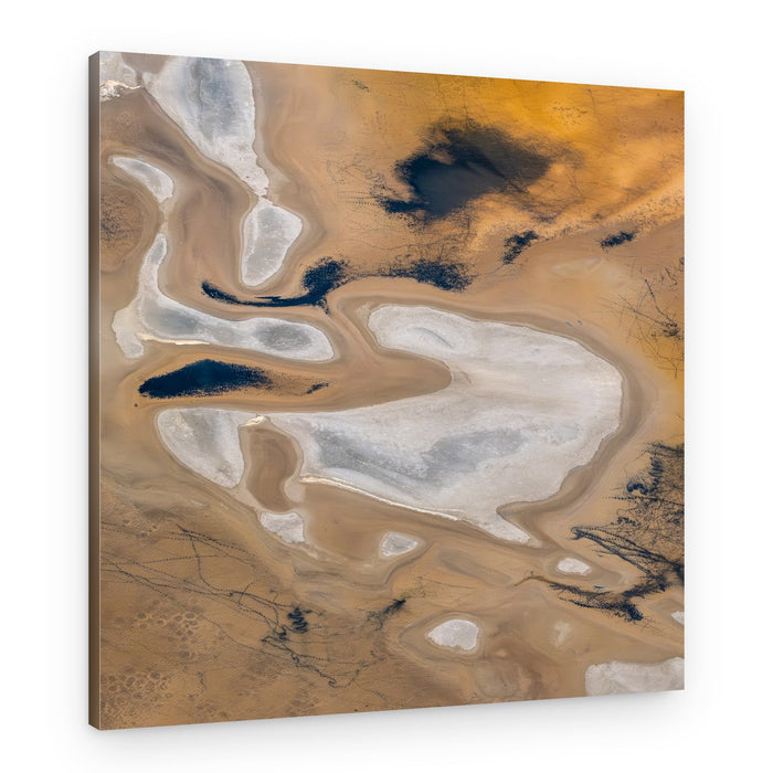 Golden Salt Flats Patterns – Canvas Print