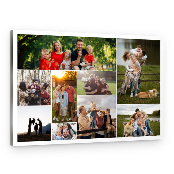 Dynamic Patchwork Collage Custom Canvas Print