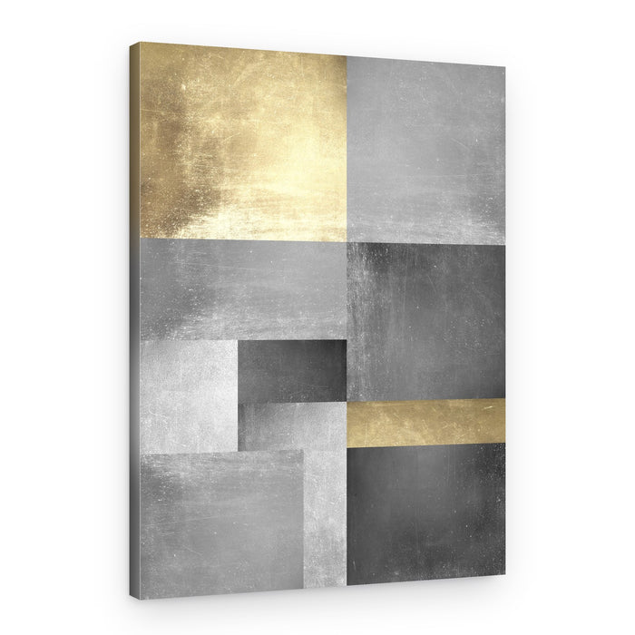 Abstract Gold Geometry – Canvas Print