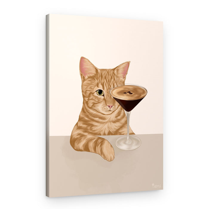 Curious Cat Espresso Martini – Canvas Print