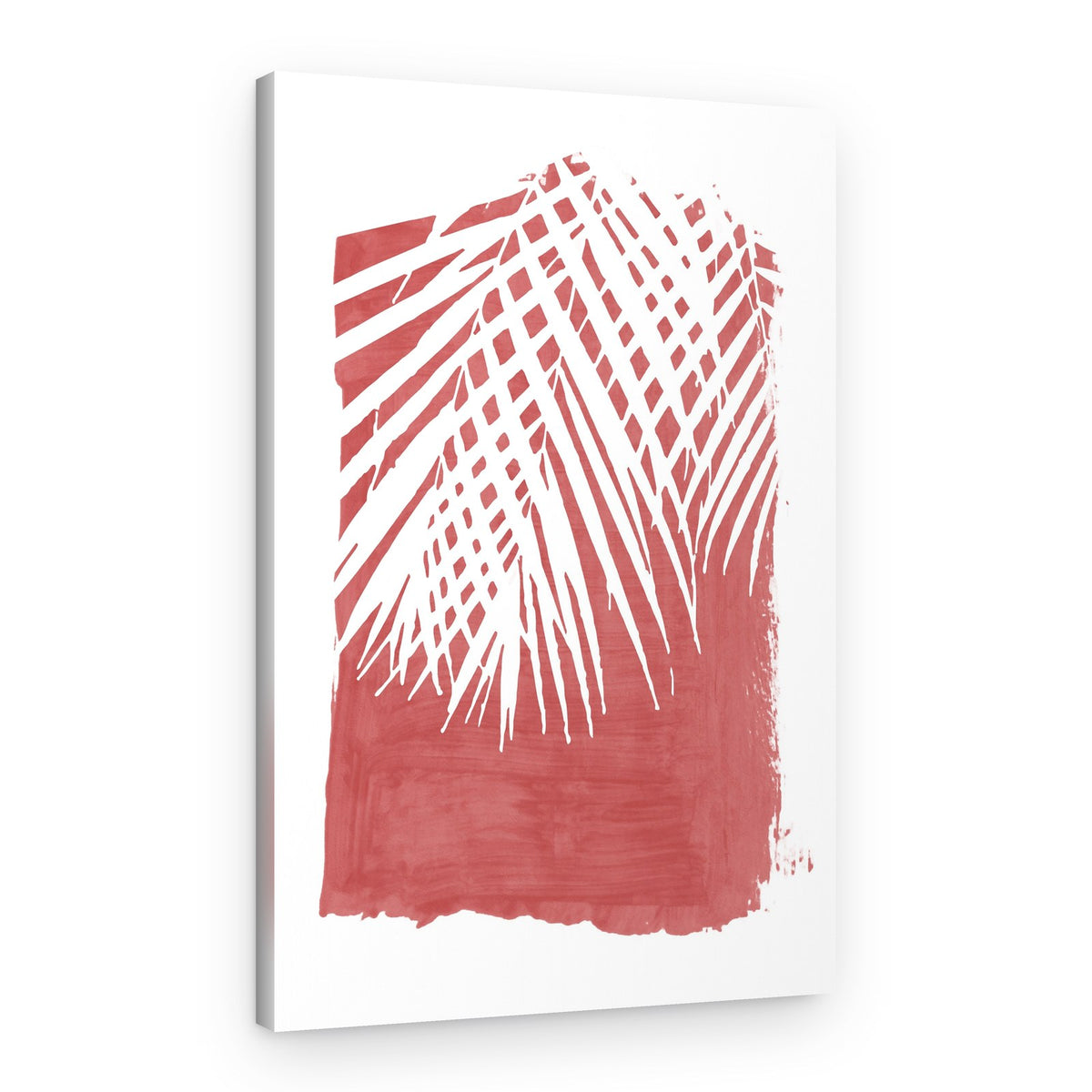 Tropical Terracotta Leaves – Canvas Print