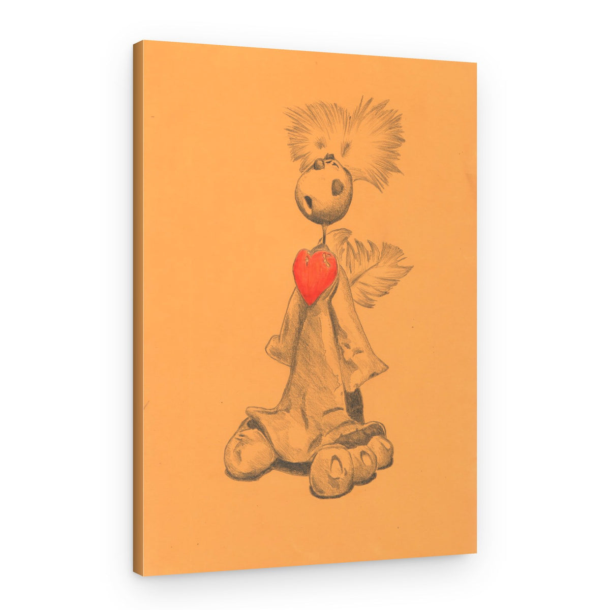 Cute Angel Heart – Canvas Print