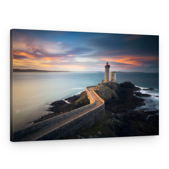 Coastal Lighthouse Path Sunset – Canvas Print