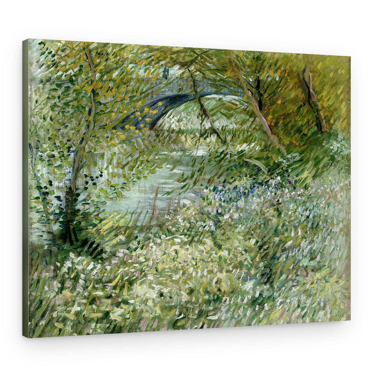 Vincent Van Gogh's River Bank In Springtime (1887) – Canvas Print