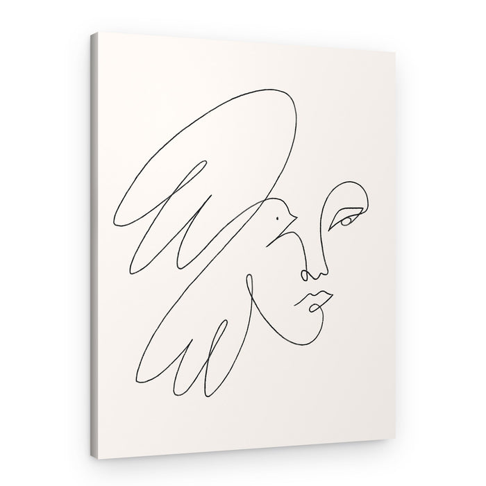 Gentle Line Bird – Canvas Print
