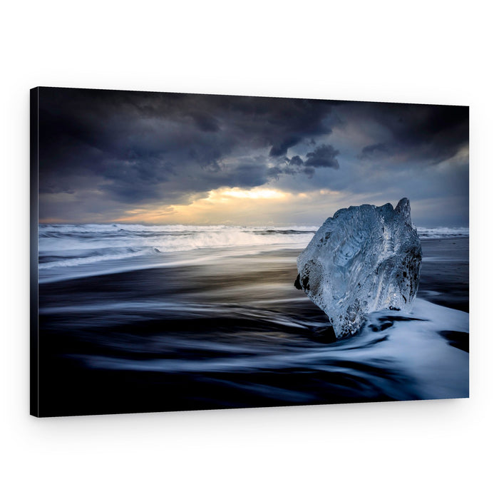 Sunrise between ice – Canvas Print