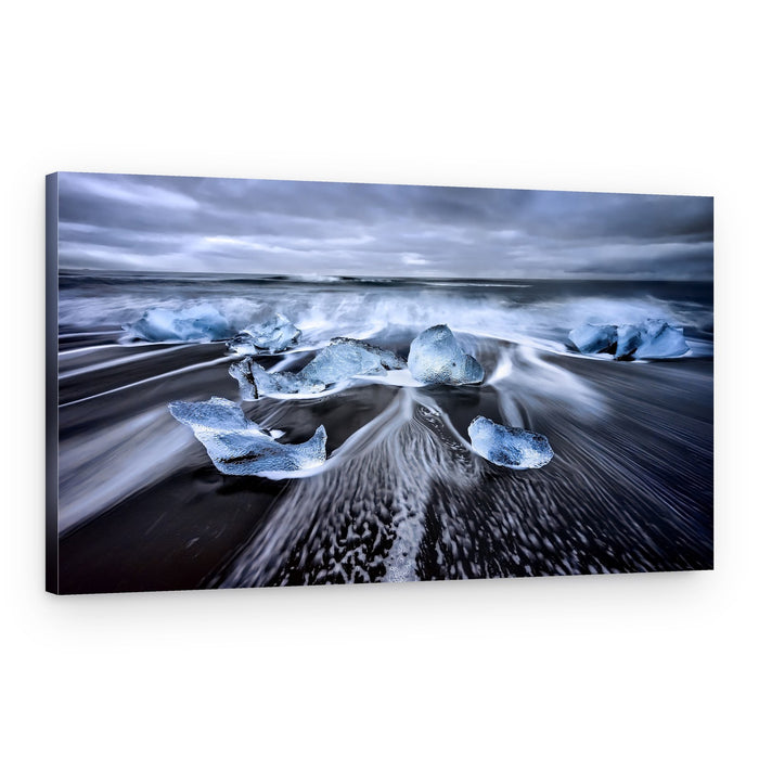 Ethereal Ice Beach – Canvas Print