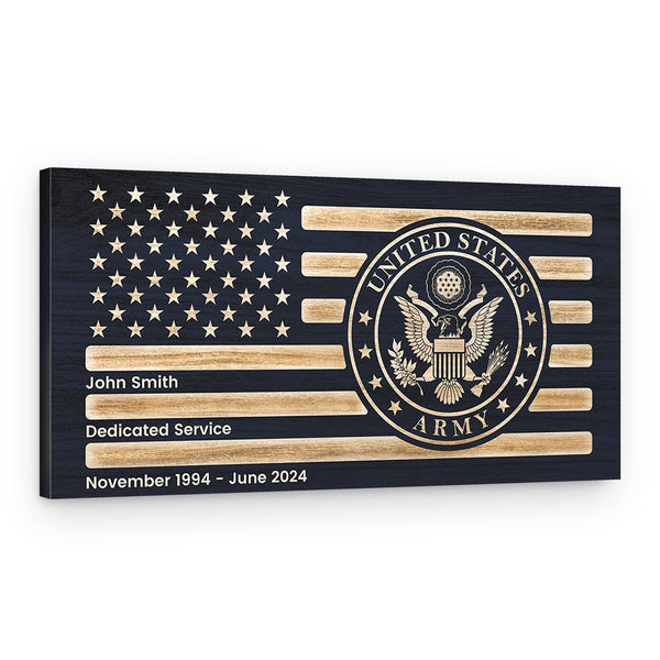 Personalized Army Retirement Canvas Print