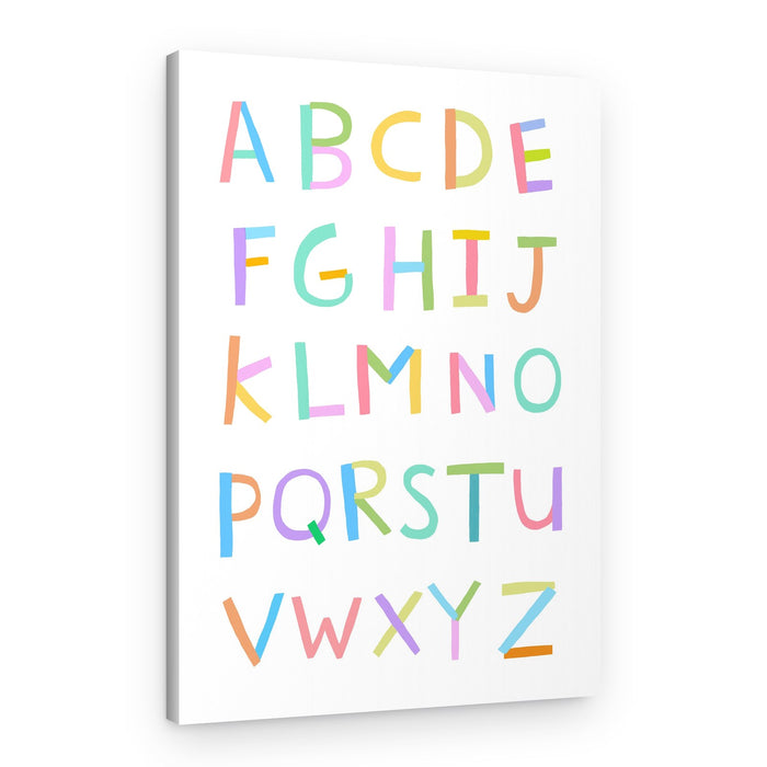 Playful Pastel Alphabet – Canvas Print