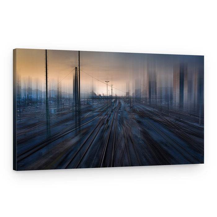 Abstract Railway Sunset – Canvas Print