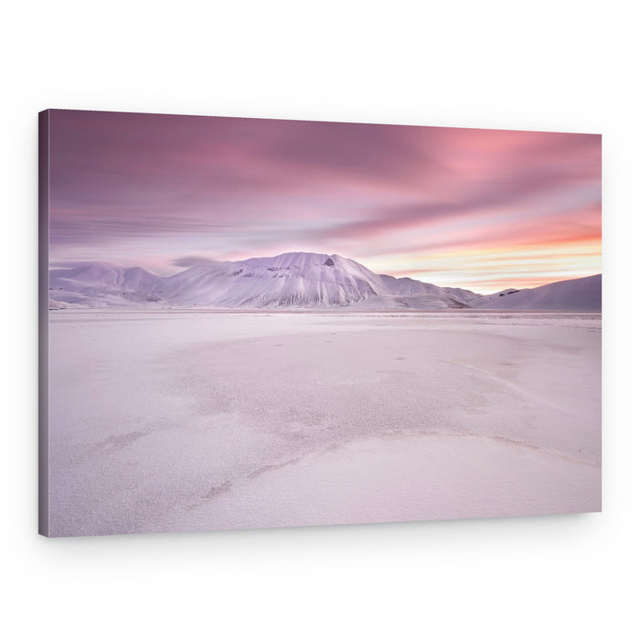 Snowy Mountain Sunset Sky – Canvas Print