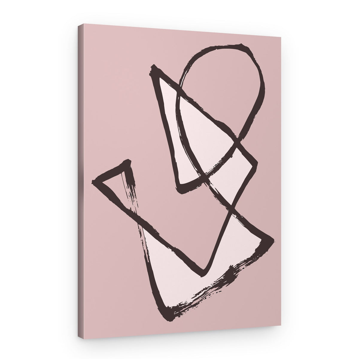 Abstract Pink Geometry – Canvas Print