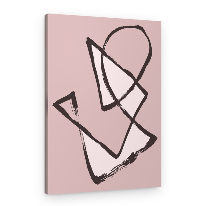 Abstract Pink Geometry – Canvas Print