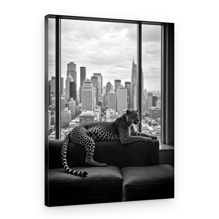 Urban Leopard View – Canvas Print