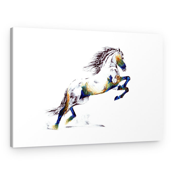 Vibrant Rearing Horse – Canvas Print