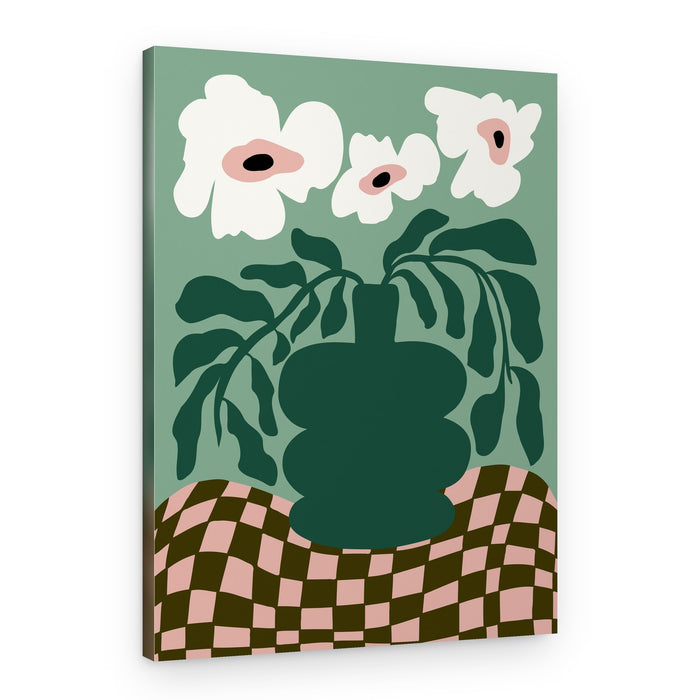 Abstract Floral Still Life – Canvas Print