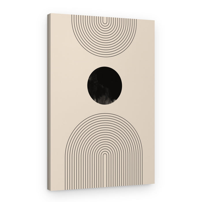 Geometric Arcs and Circle – Canvas Print