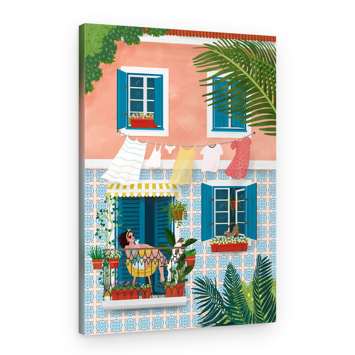 Relaxing Summer Balcony – Canvas Print