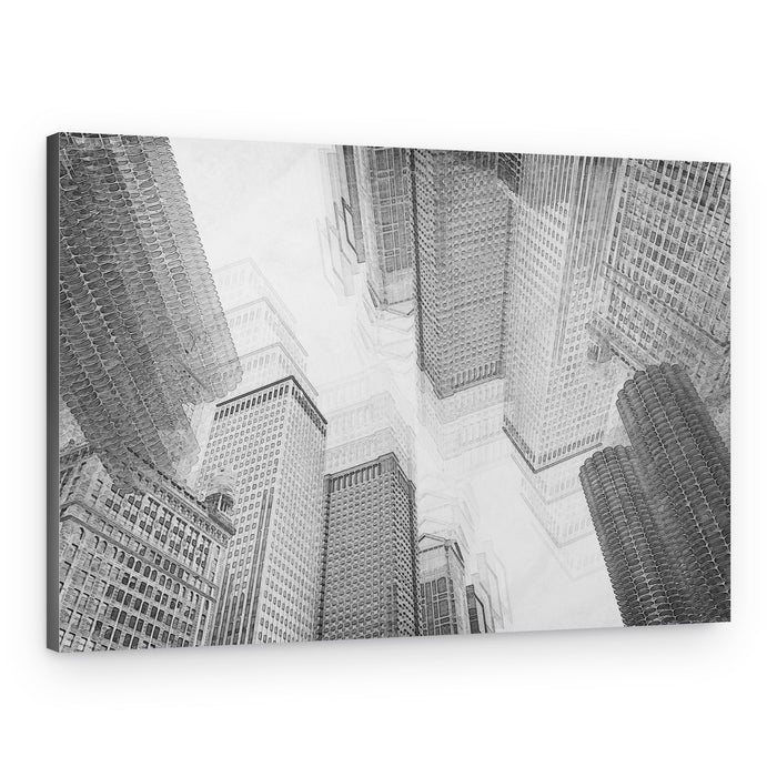 Towering City Perspective – Canvas Print