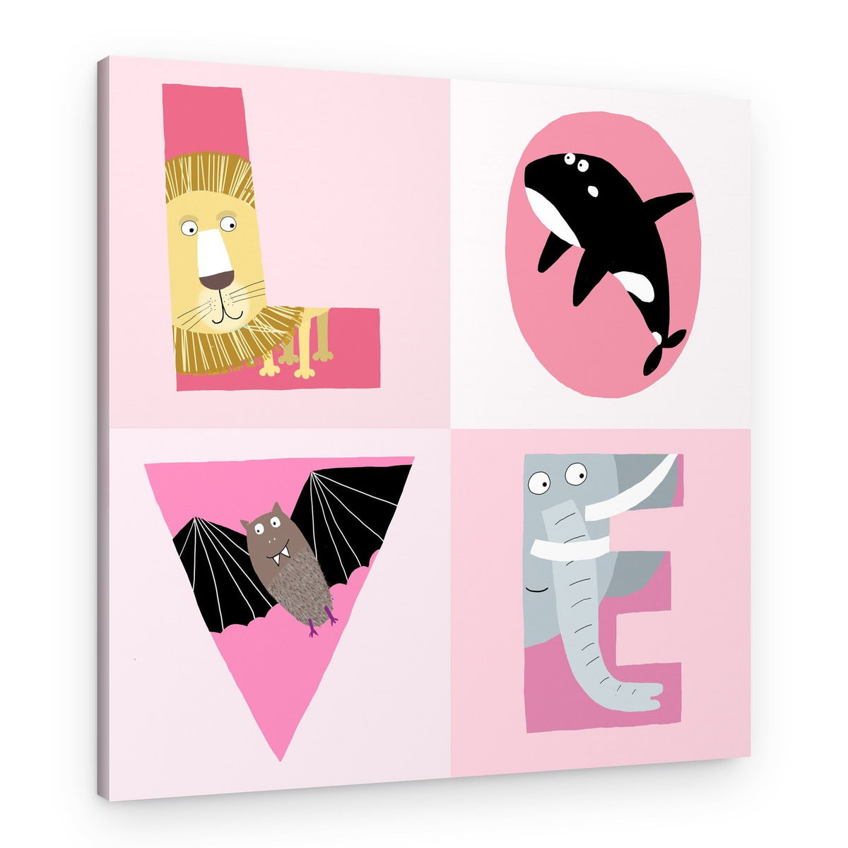 Animals Spell Love – Canvas Print