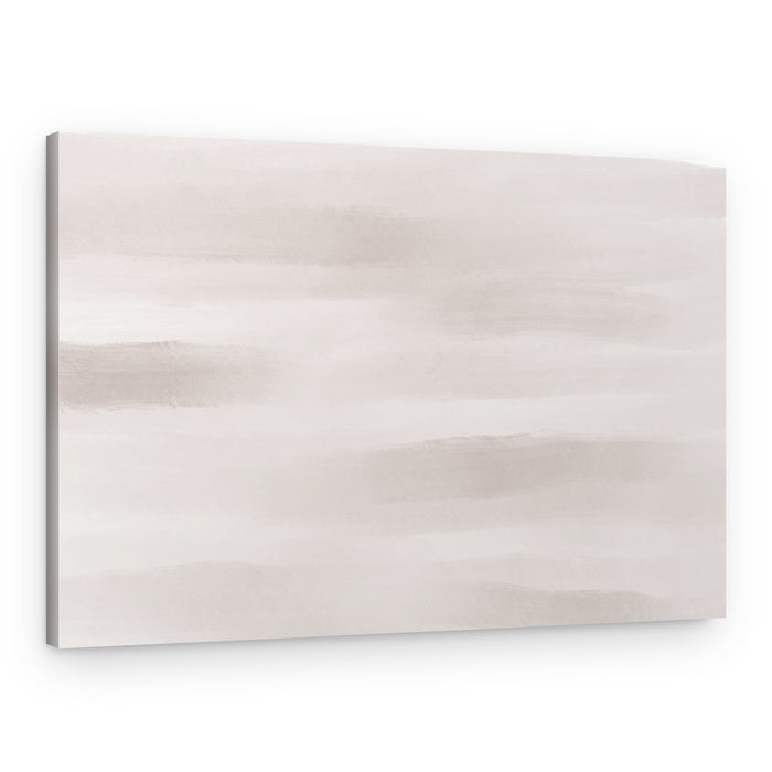 Soft Beige And Gray Horizontal Brushstrokes – Canvas Print