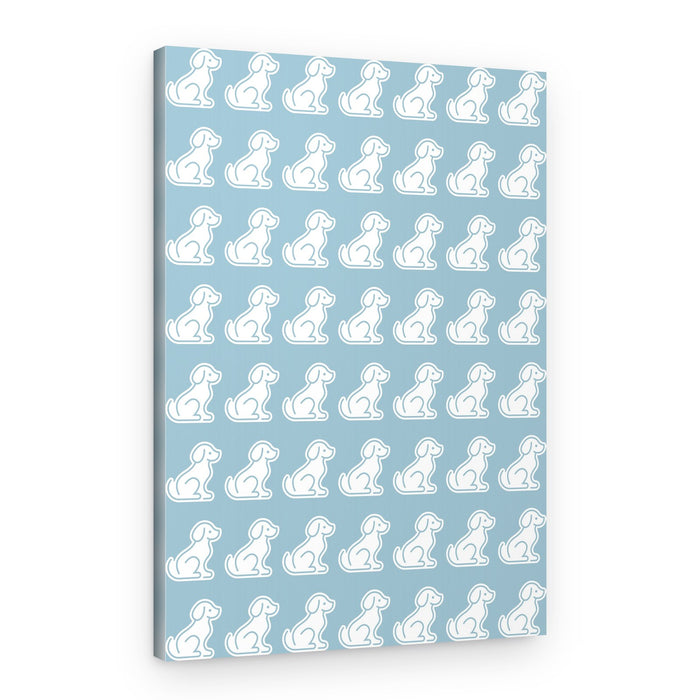 Cute Puppy Pattern – Canvas Print