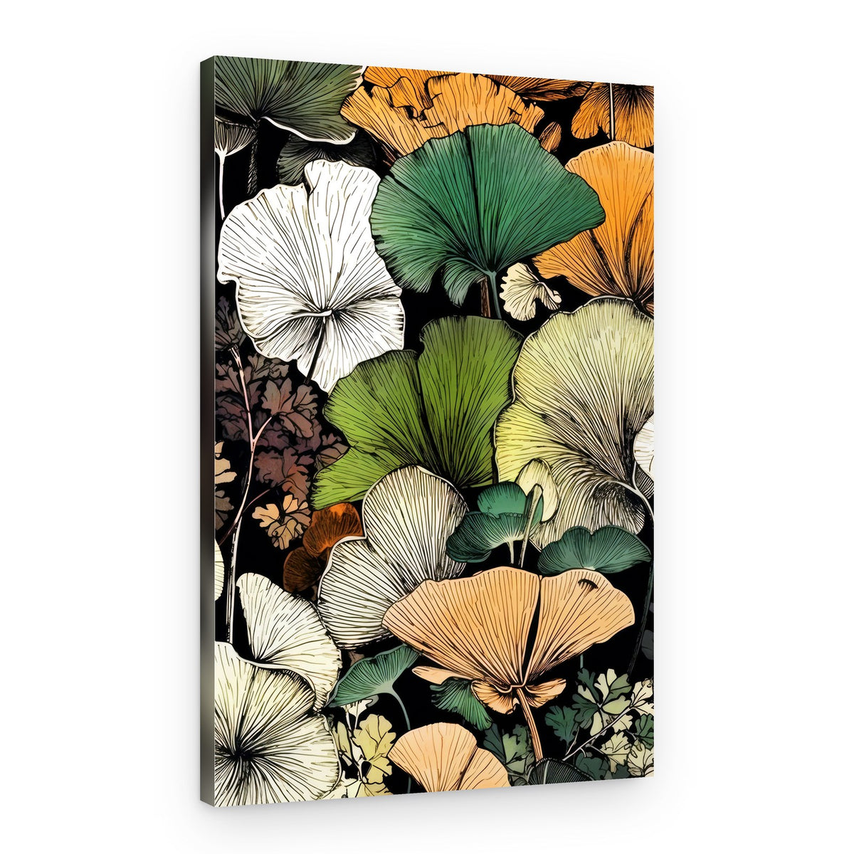 Colorful Ginkgo Pattern – Canvas Print