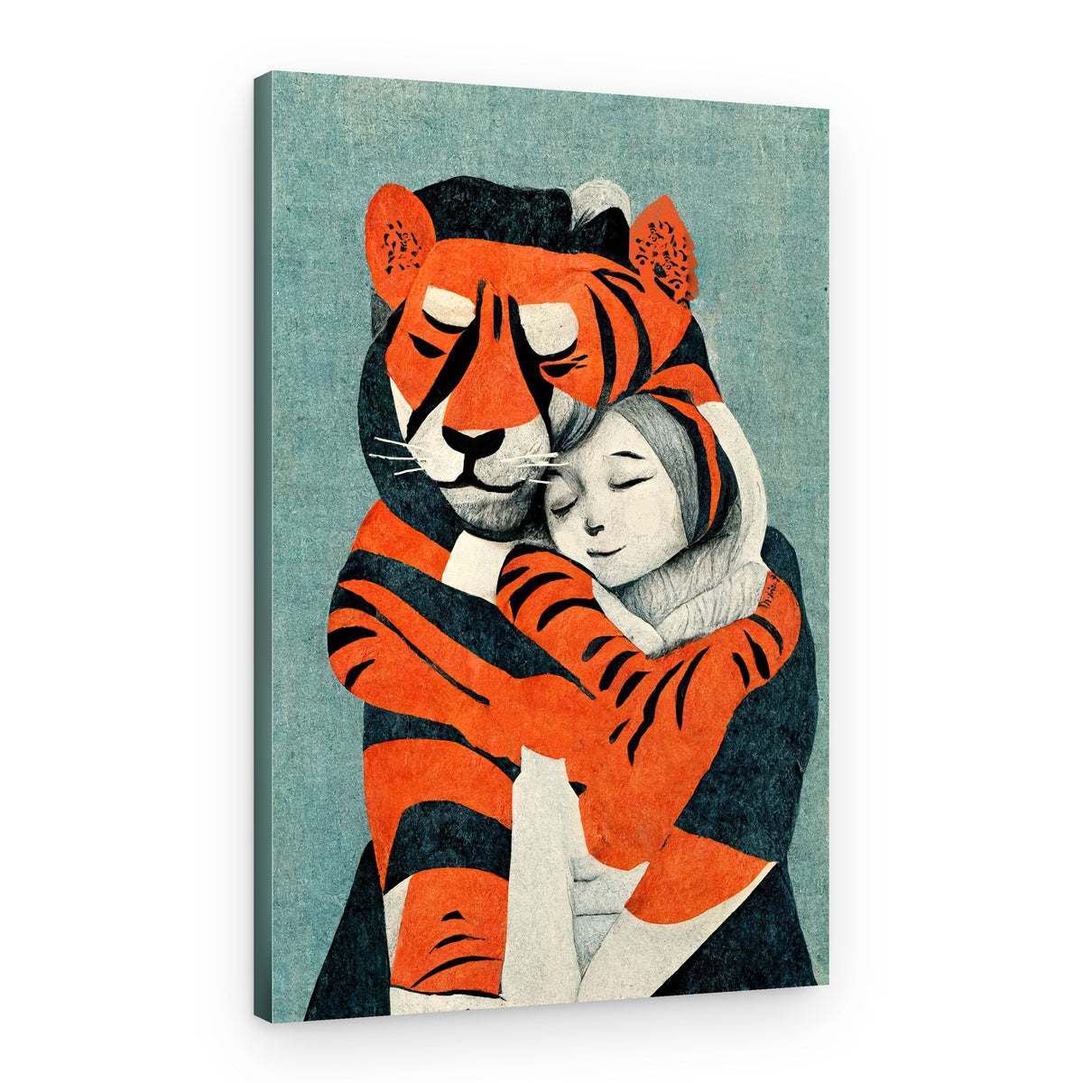 Tiger's Embrace – Canvas Print