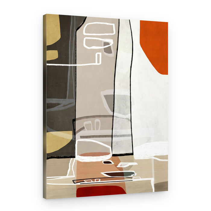 Warm Abstract Geometry – Canvas Print