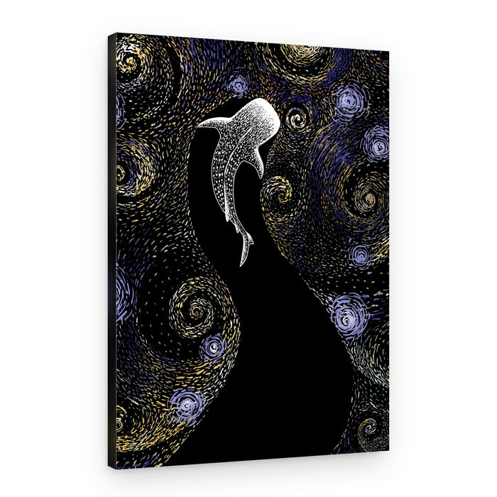 Whale Shark Starry Night – Canvas Print